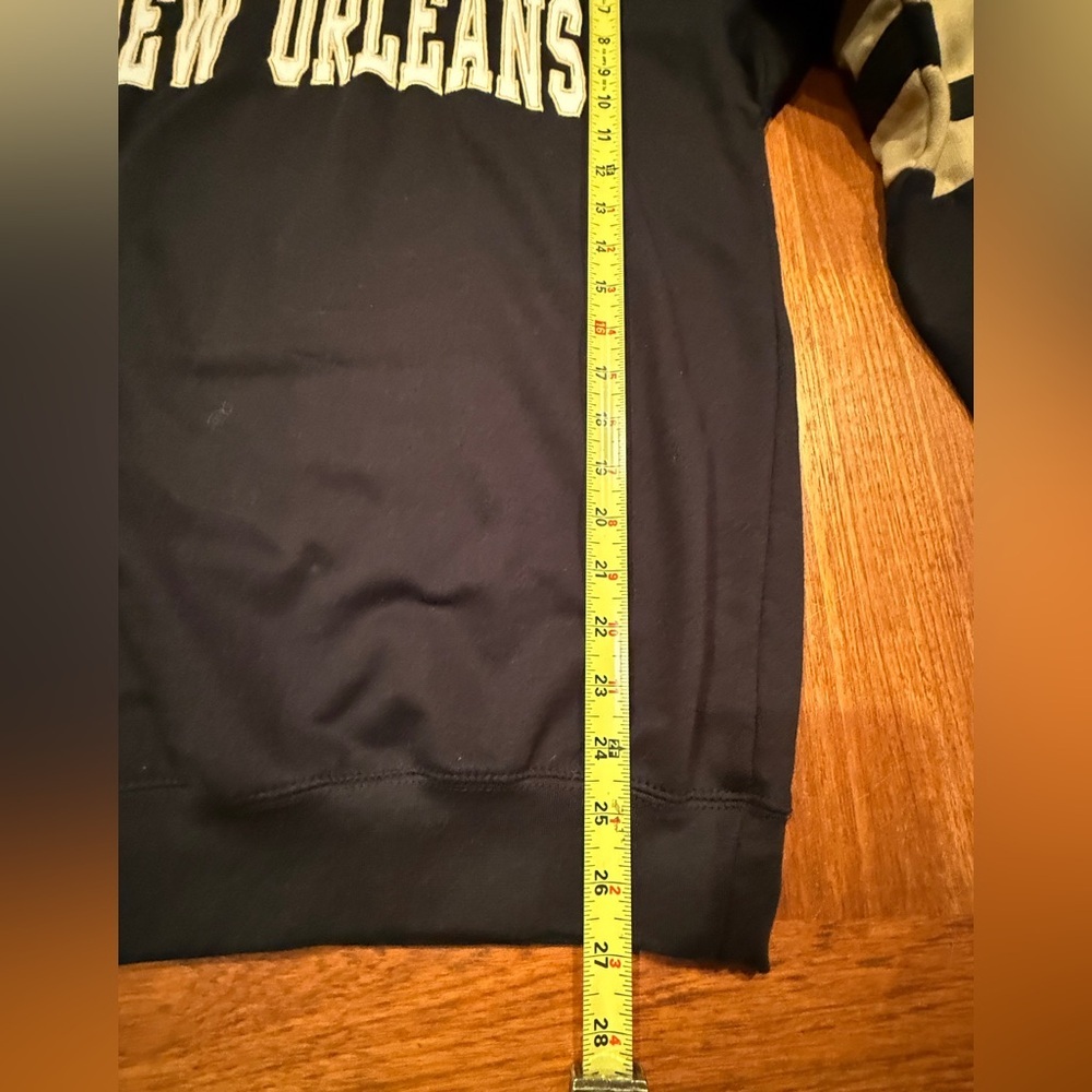 Black and Tan New Orleans Sweatshirt with Varsity Stripes NWOT - Picture 7 of 9